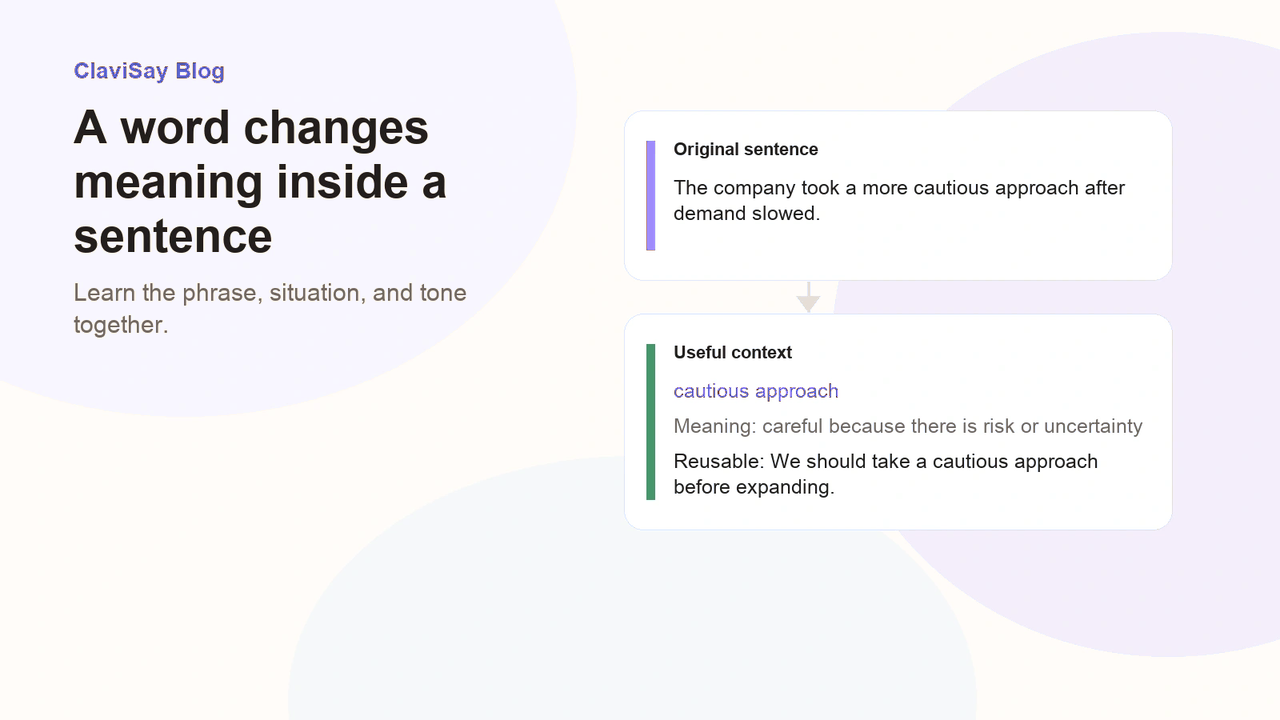 Saved vocabulary keeps source sentences and review together
